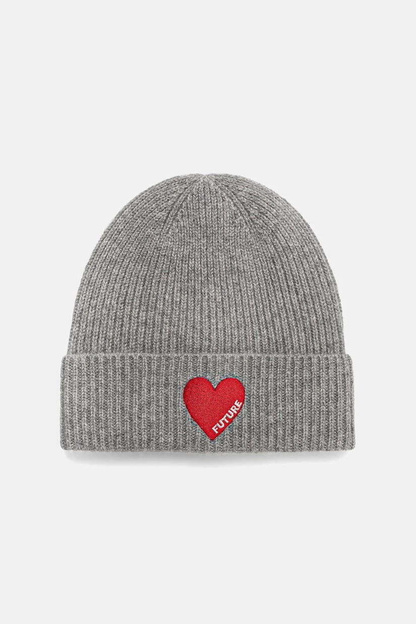 FROM FUTURE căciulă de cașmir culoarea gri, ABO01087