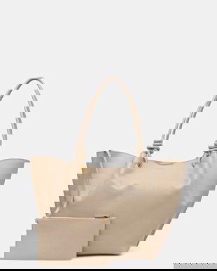 Coccinelle poșetă de piele FINN culoarea bej, E1 U07 11 01 01