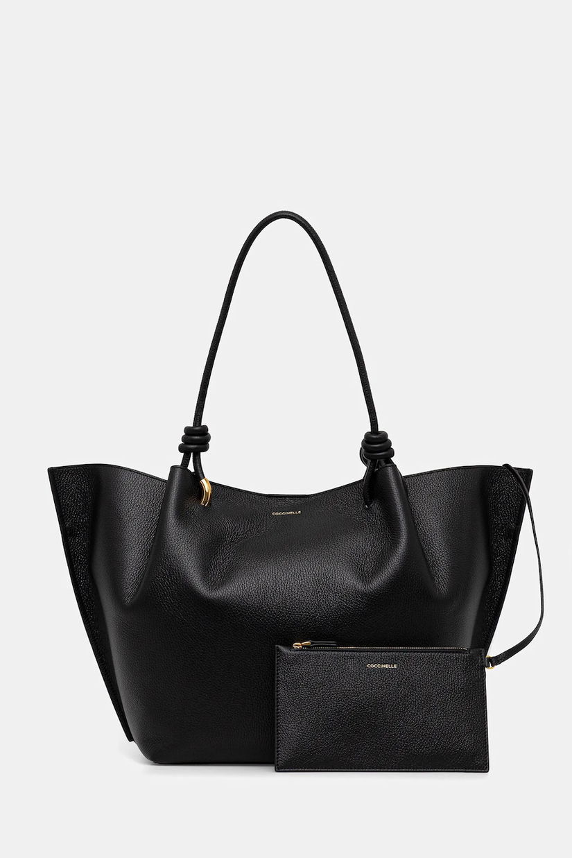 Coccinelle poșetă de piele FINN culoarea negru, E1 U07 11 01 01