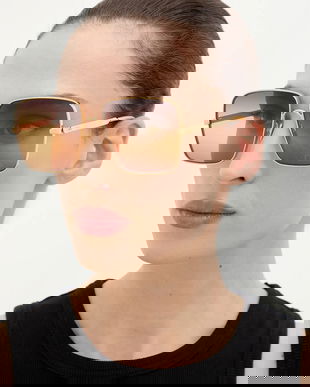 Chloé ochelari de soare culoarea auriu, CH0324S