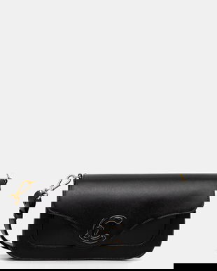 Coccinelle poșetă de piele C-ME CALF&MARB culoarea negru, E1 U4G 12 03 01