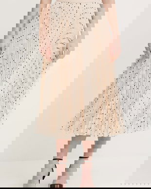 Joop! fustă culoarea bej, maxi, evazați, 30100095