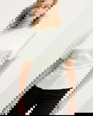 Victoria Beckham bluză culoarea verde, uni, 1126WTP006579A