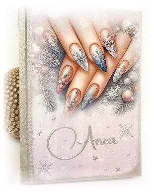 Agenda nedatata personalizata, format A5, cadou secret santa, Manichiurita, Nail artist