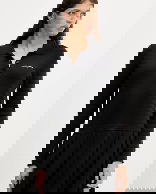 Tommy Jeans rochie culoarea negru, mini, evazați, DW0DW22464