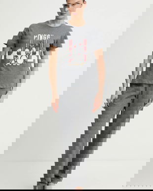 women'secret pijamale de bumbac culoarea gri, bumbac, 3132246