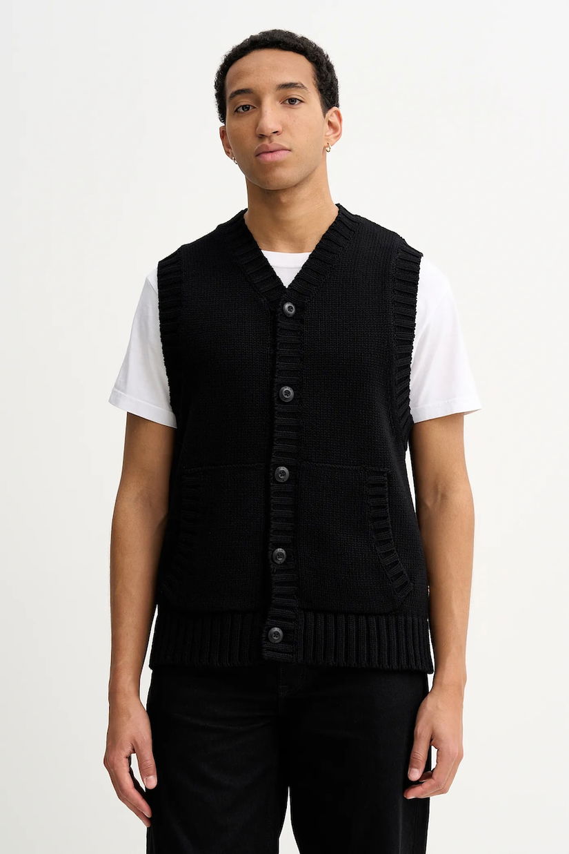 G-Star vestă din bumbac culoarea negru, D27224-D631