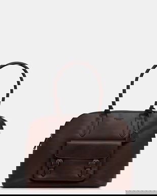 Marc O'Polo poșetă de piele culoarea maro, 5000009165