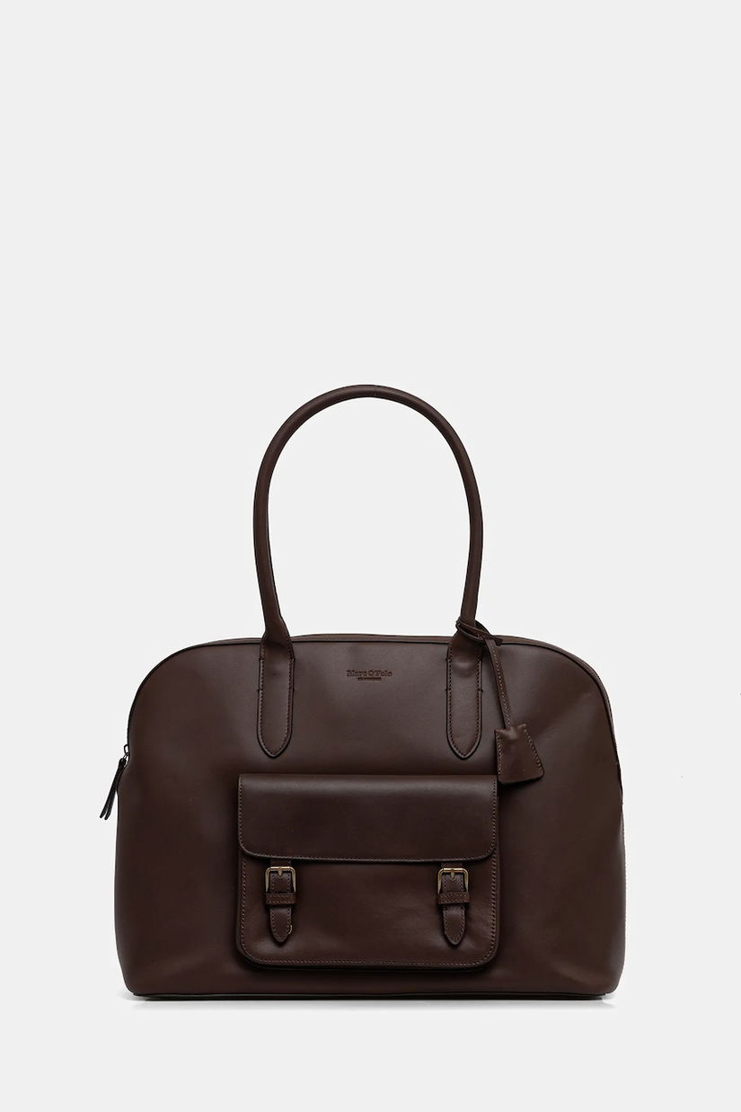 Marc O'Polo poșetă de piele culoarea maro, 5000009165