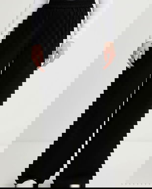 Lacoste pantaloni culoarea negru, drept, high waist, HF2627