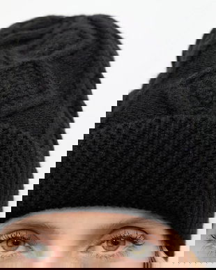 Answear.LAB caciula de lana culoarea negru