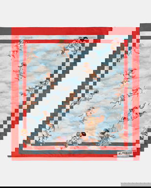 Fiorucci o eșarfă cu mătase Beatitudo Print cu imprimeu, W25FWASC002VI01BL02