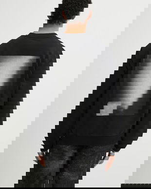 Heliot Emil hanorac de bumbac culoarea negru, cu imprimeu, AW25_M_08_086_BLK01