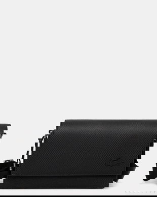 Lacoste geantă de piele culoarea negru, NU4118CE