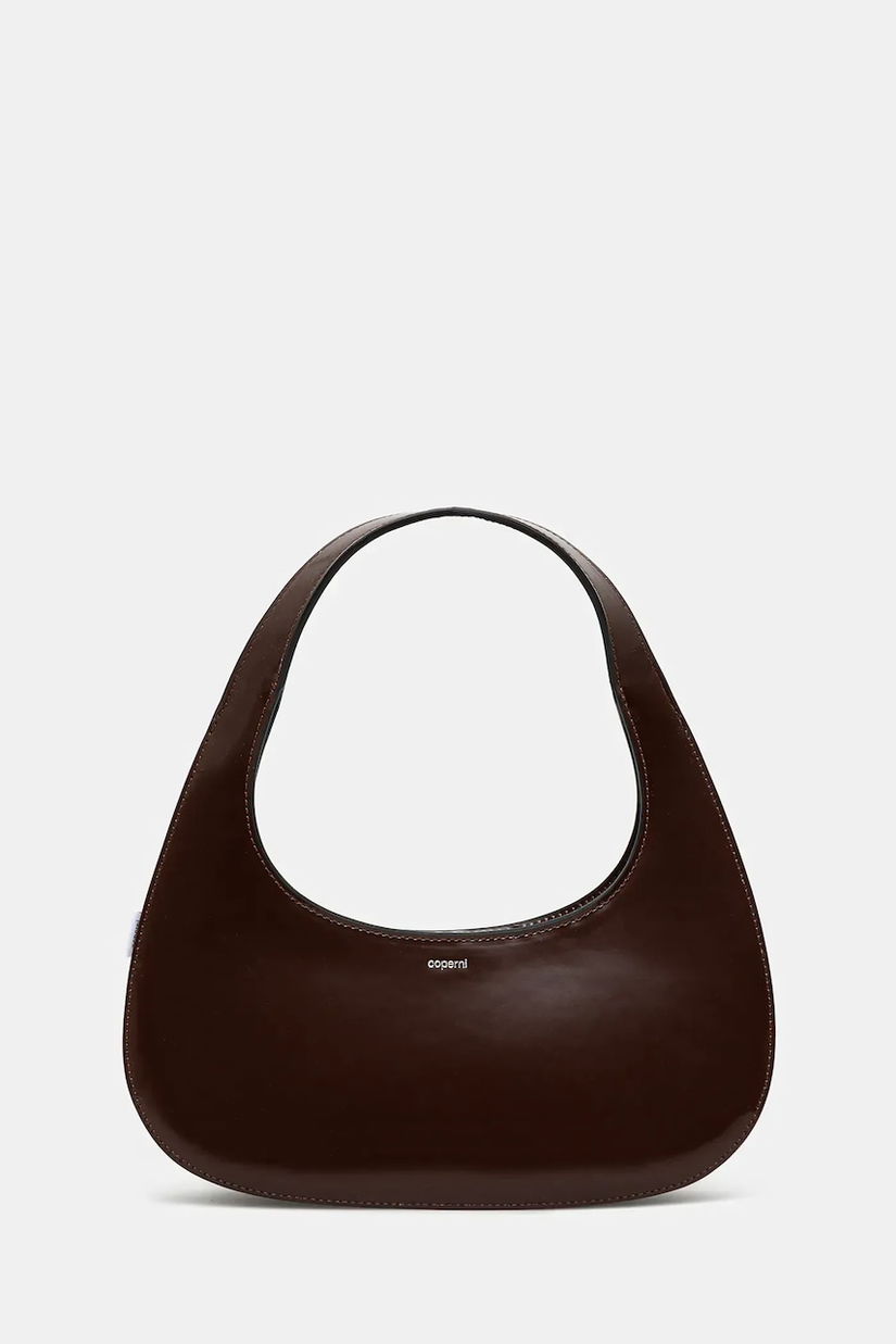 Coperni poșetă de piele Slim Swipe Baguette culoarea maro, COPBA116F6045