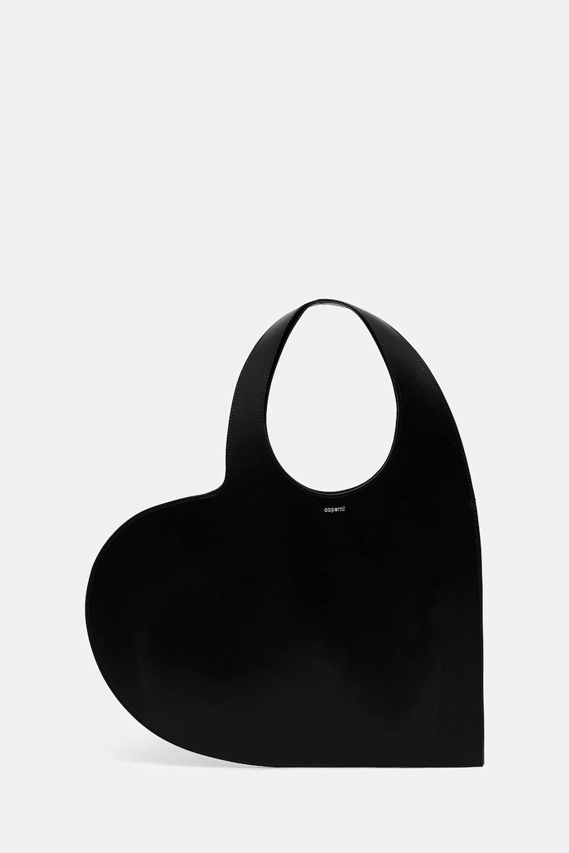 Coperni poșetă de piele Double Heart Tote culoarea negru, COPBA113F6062
