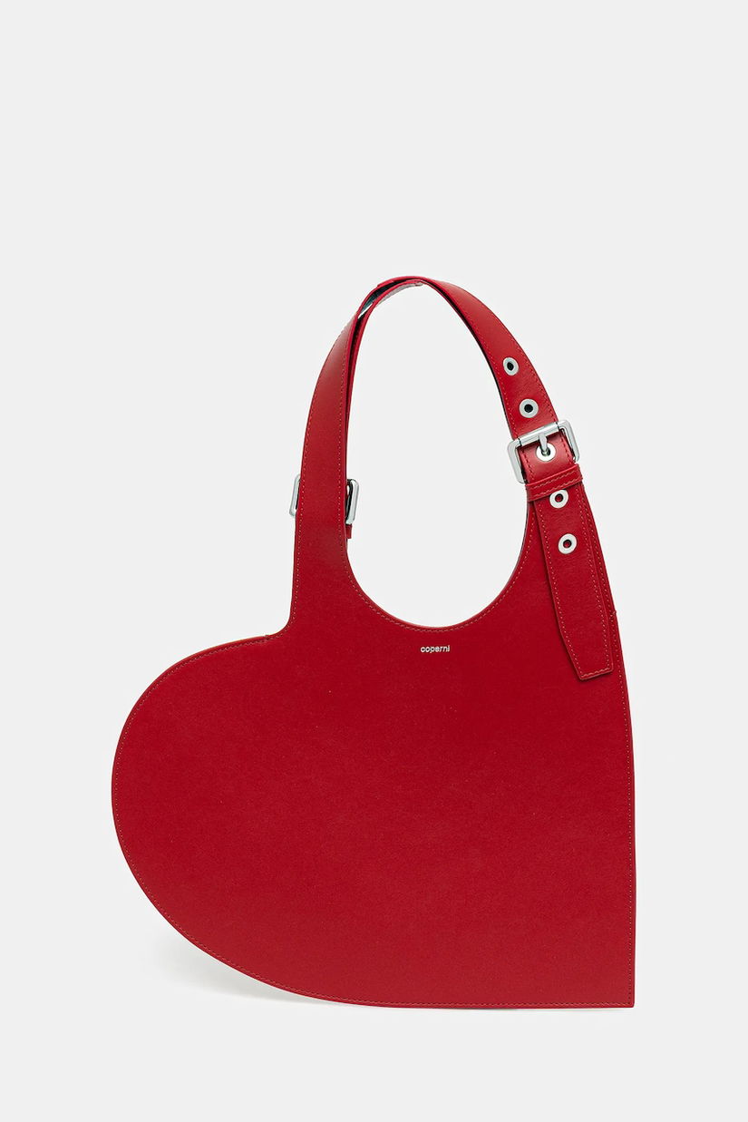 Coperni poșetă de piele Belt Heart Tote culoarea rosu, COPBA112F6012