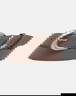 Answear.LAB curea de piele culoarea bej