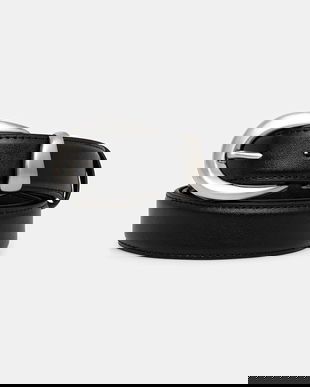 Answear.LAB curea de piele culoarea negru