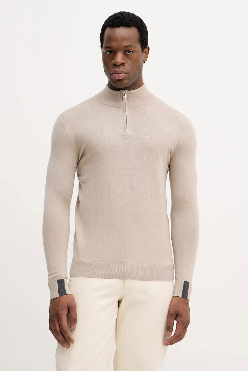 Mos Mosh pulover de lână ADAM culoarea negru, light, cu turtleneck, 503342