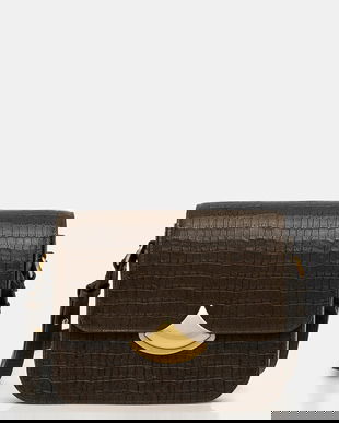 Sessun poșetă de piele culoarea maro, 25102002