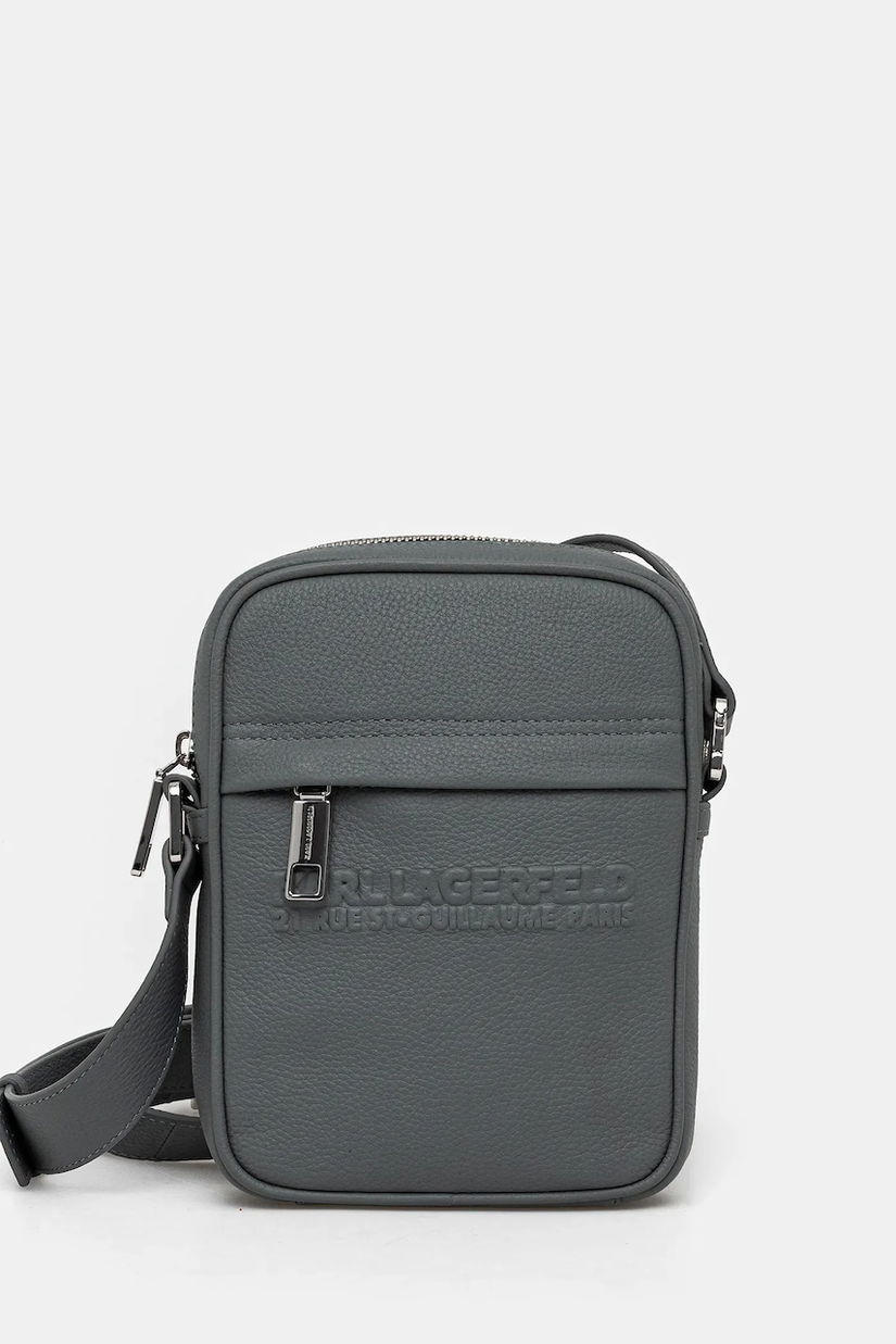 Karl Lagerfeld borsetă de piele culoarea negru, A3M30177