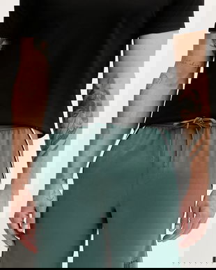 BOSS pantaloni scurți de lounge culoarea verde, 50545942