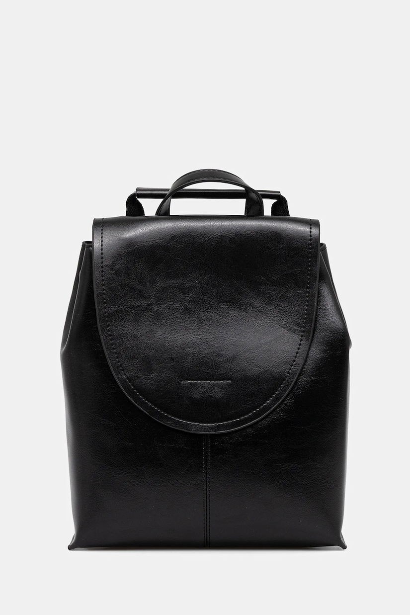 Answear.LAB ghiozdan de piele culoarea negru, mic, neted