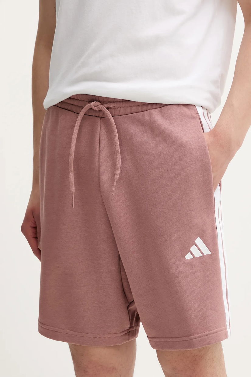 adidas pantaloni scurți 3-Stripes culoarea portocaliu, JY1556