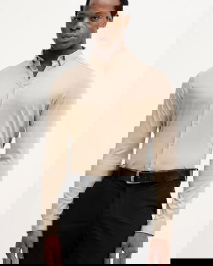 Mos Mosh cămașă din bumbac MARCO culoarea negru, cu guler button-down, regular, 500940