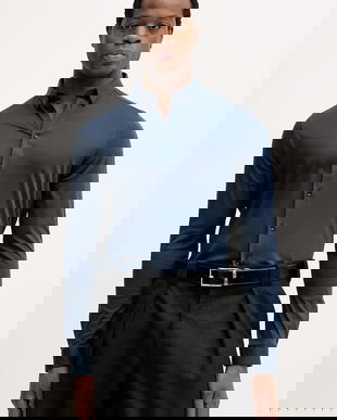 Mos Mosh cămașă din bumbac MARCO culoarea negru, cu guler button-down, regular, 500940