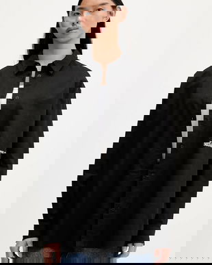 Karl Lagerfeld Jeans cămașă din bumbac culoarea alb, cu guler clasic, relaxed, A3W11010