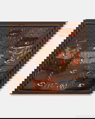 Coach eșarfă de mătase culoarea bej, cu imprimeu, 29CAS76