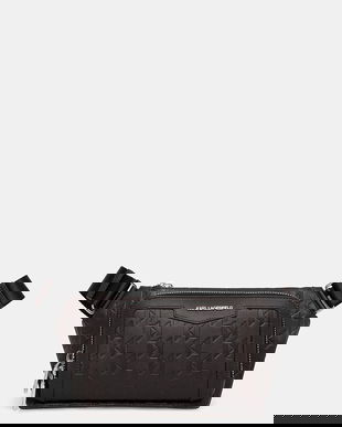 Karl Lagerfeld borsetă de piele culoarea negru, A1M30004