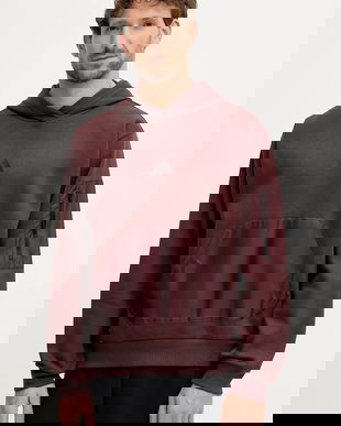 adidas bluza City Escape barbati, culoarea rosu, cu glugă, neted, JF3278