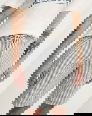 Joop! pantaloni scurți din amestec de in bărbați, culoarea alb, 30046558