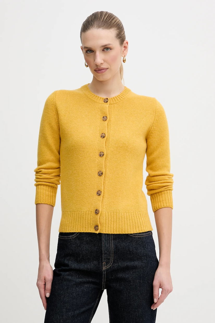 United Colors of Benetton cardigan din lână culoarea bej, 103ME500L