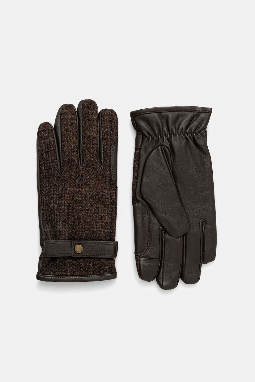 Barbour mănuși culoarea verde, MGL0139