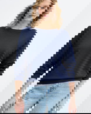 Sisley pulover culoarea bleumarin, light, 17Q3M103J