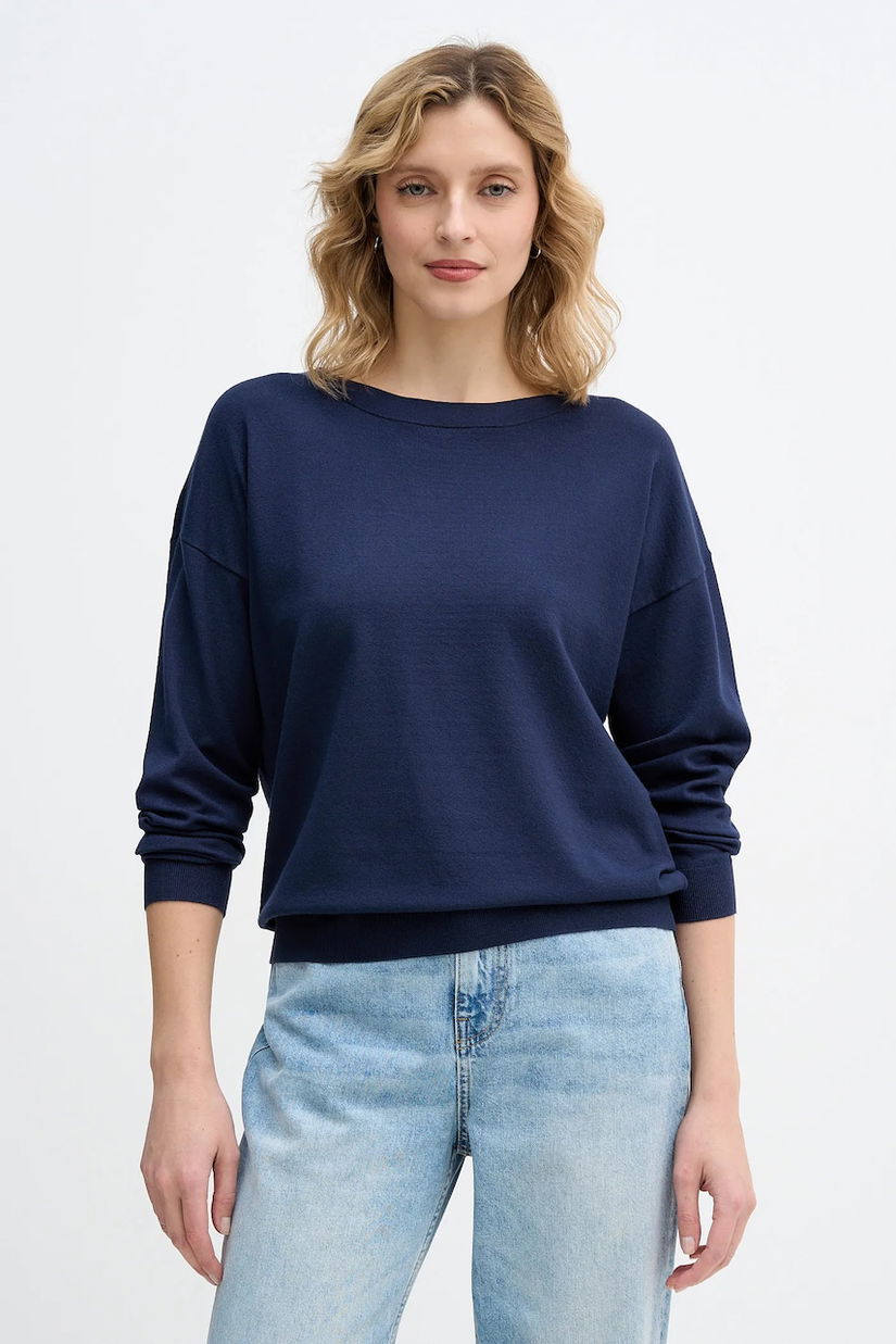 Sisley pulover culoarea bleumarin, light, 17Q3M103J