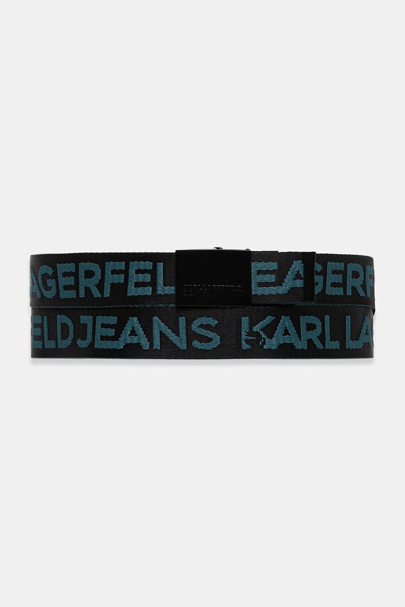 Karl Lagerfeld Jeans curea cu două fețe culoarea verde, A1M33131