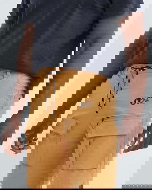 Picture pantaloni scurți outdoor Robust culoarea galben, MSH097