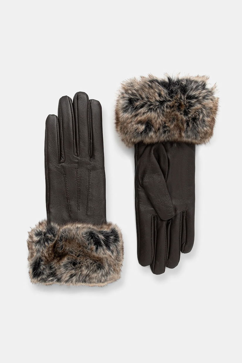 Barbour mănuși de piele culoarea negru, LGL0043