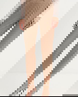 Sisley pantaloni culoarea negru, drept, high waist