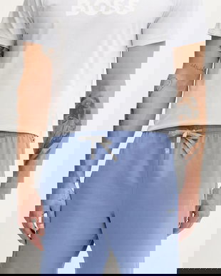 BOSS pantaloni scurți de lounge culoarea turcoaz, 50515314