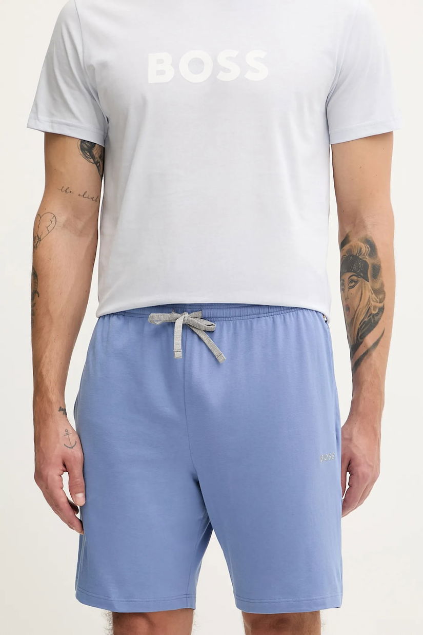 BOSS pantaloni scurți de lounge culoarea turcoaz, 50515314