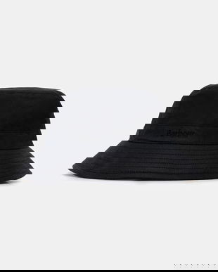 Barbour palarie din bumbac Wax Sports culoarea negru, bumbac, MHA0001