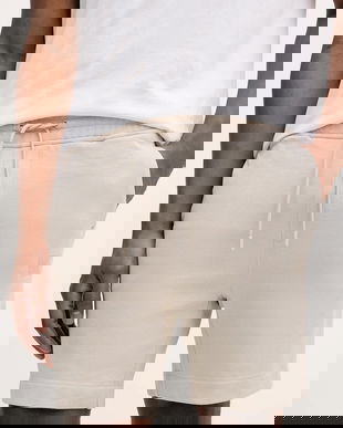 BOSS Orange pantaloni scurti din bumbac culoarea turcoaz, melanj