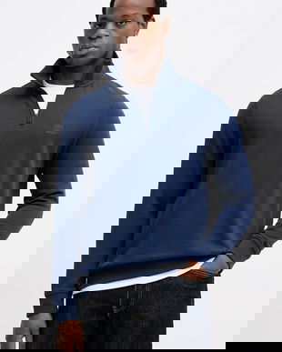 BOSS hanorac de bumbac BOSS CASUAL culoarea bleumarin, uni, 50468926