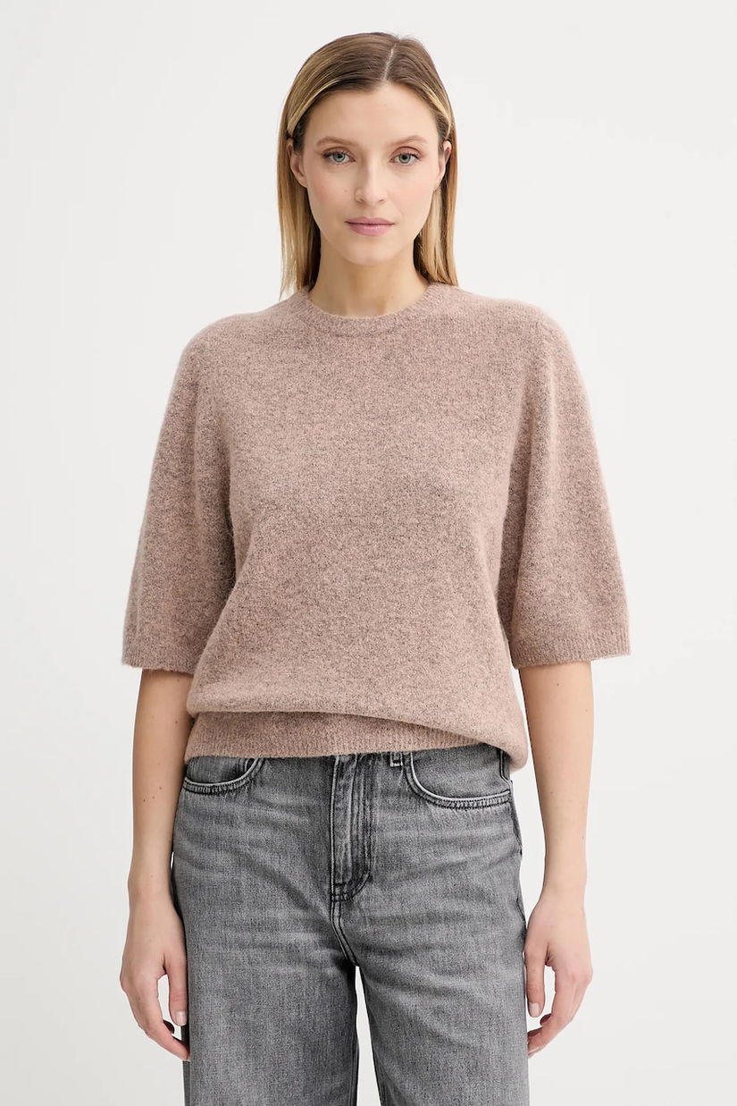 Gestuz pulover de lână culoarea portocaliu, light, 10909996